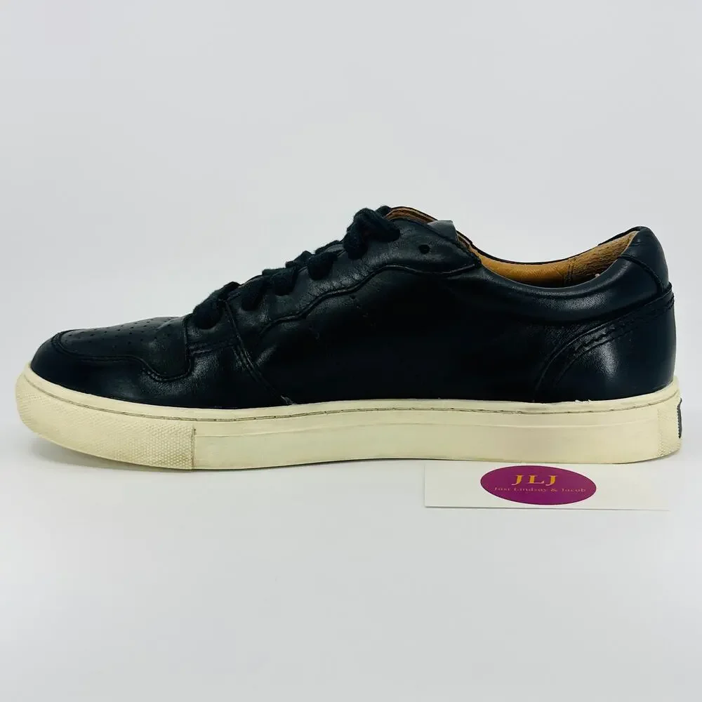 Polo Ralph Lauren Men's Jeston Black Calfskin Leather Casual Sneakers Size 10.5D